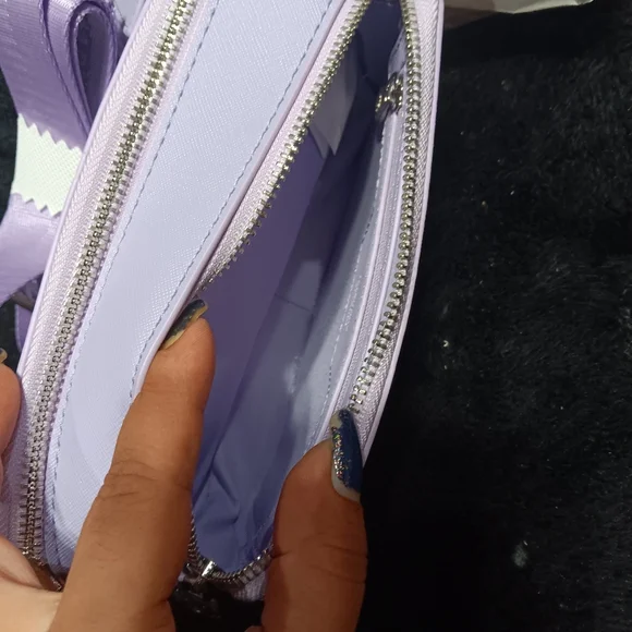 Valentino Orlandi Light Purple Camera Case Bag with Crossbody Strap - Picture 4 of 7